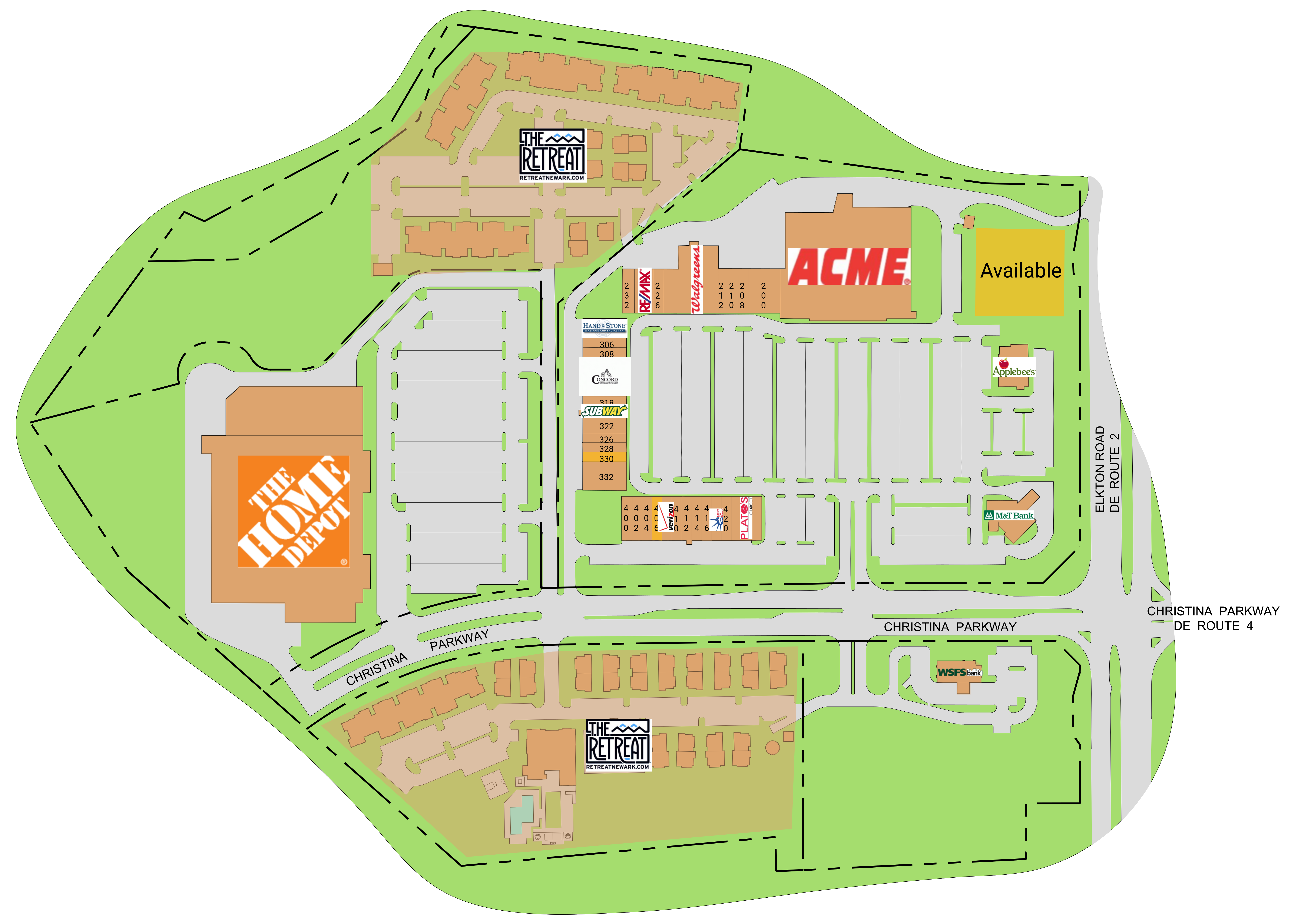 Newark De Suburban Plaza Retail Space For Lease Bellevue
